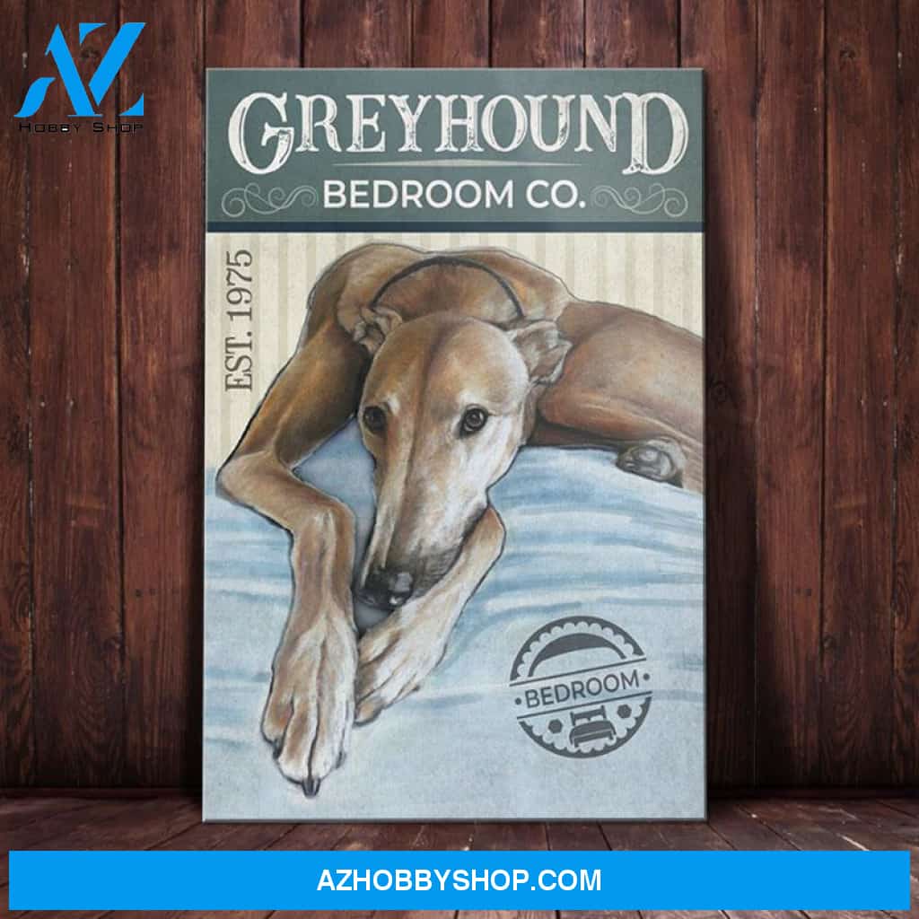 Greyhound Dog Bedroom Company Canvas Wall Art, Wall Decor Visual Art