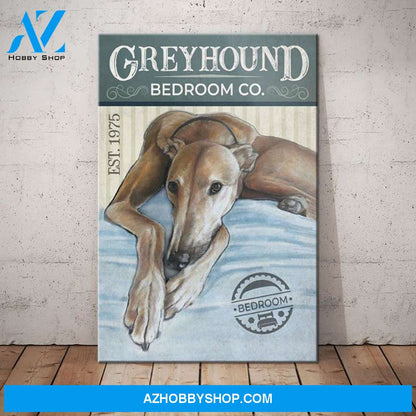 Greyhound Dog Bedroom Company Canvas Wall Art, Wall Decor Visual Art