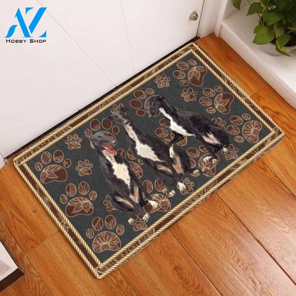 Greyhound Paw Doormat, Dog Welcome Mat, Funny Welcome Mats for Dogs Lovers