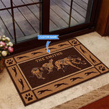 Greyhound Racing Personalized Custom Name Doormat Welcome Mat