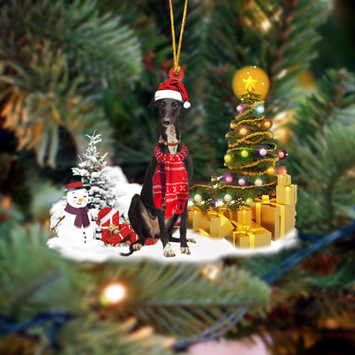 Godmerch- Ornament- Greyhound Christmas Ornament Dog Ornament, Car Ornament, Christmas Ornament