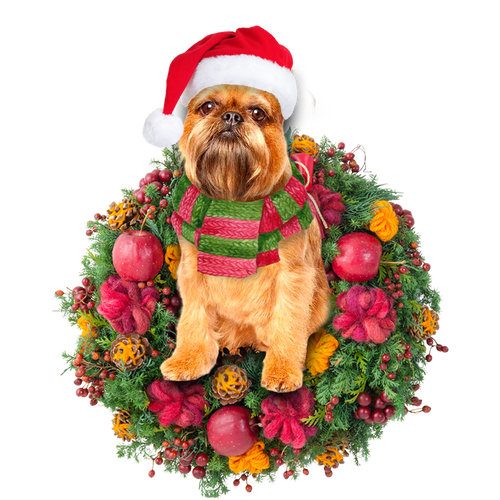 Godmerch- Ornament- Griffon Christmas Ornament, Happy Christmas Ornament, Car Ornament