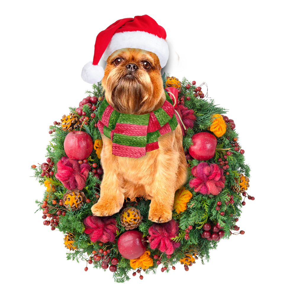 Godmerch- Ornament- Griffon Christmas Ornament, Happy Christmas Ornament, Car Ornament