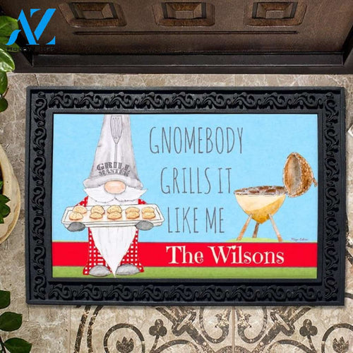 Grilling Gnome Personalized Doormat - 18" x 30"