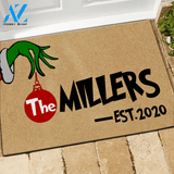 Grinch Doormat Customized Name And Year Christmas | Welcome Mat | House Warming Gift