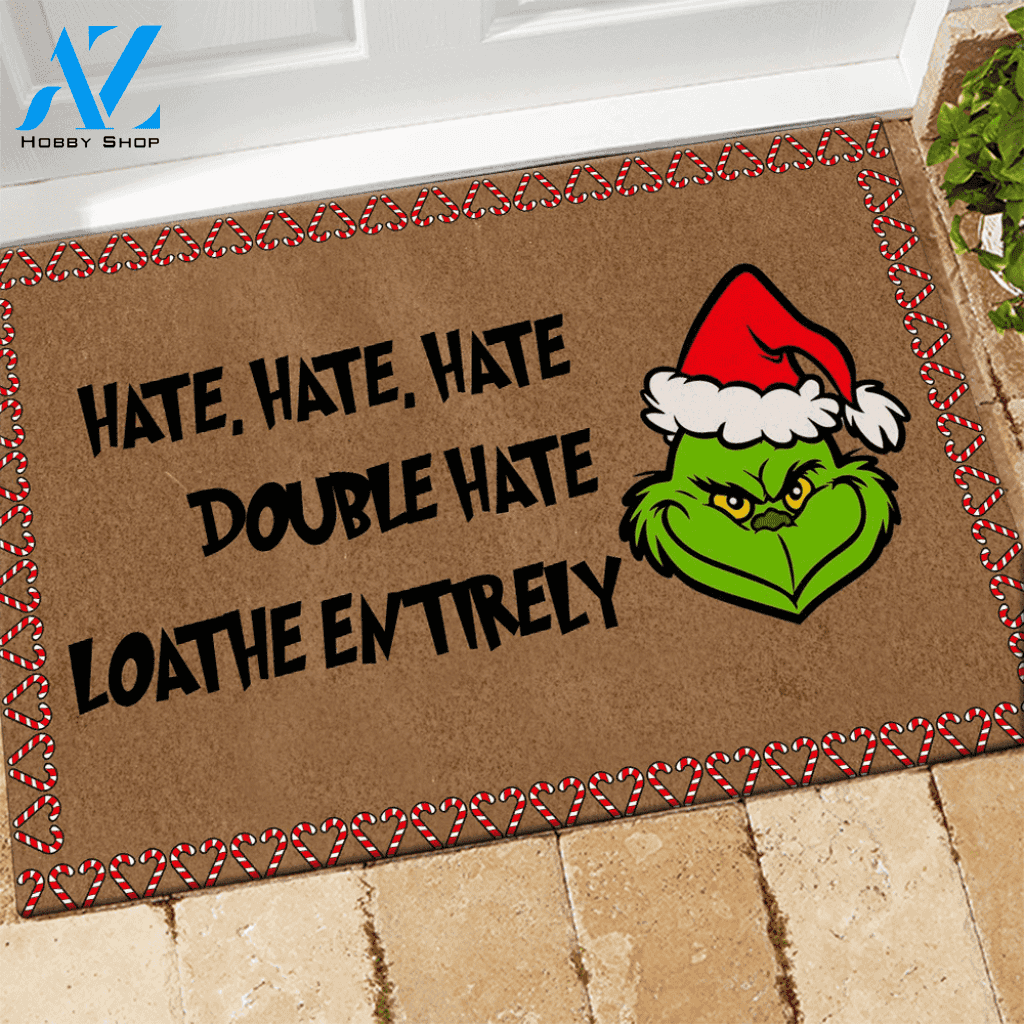 Grinch Doormat Hate Hate Hate Double Hate The Grinch | Welcome Mat | House Warming Gift