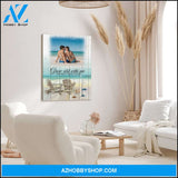 Grow old with me the best is yet to be beach view - Personalized Canvas