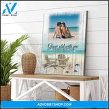 Grow old with me the best is yet to be beach view - Personalized Canvas