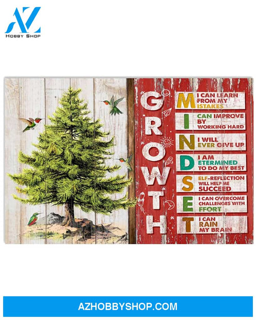 Growth Mindset Tree Teacher Poster Wall Decor