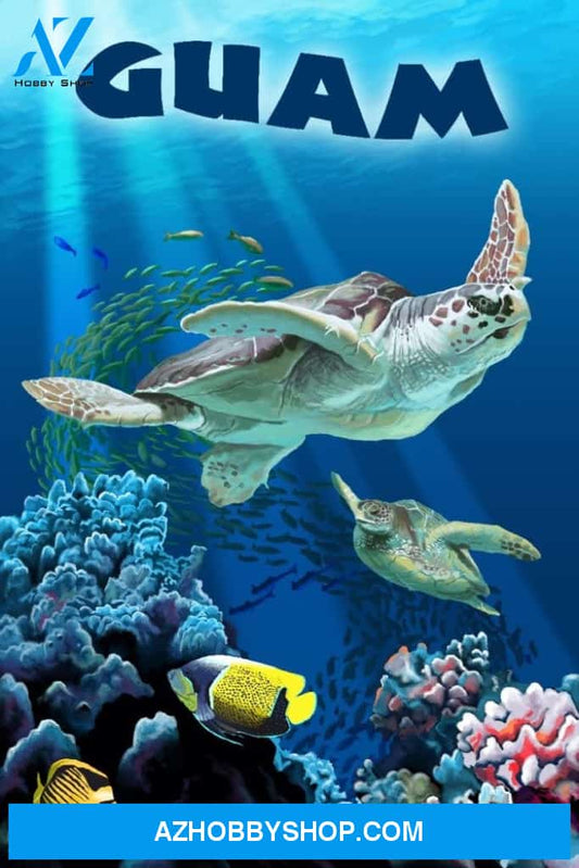 Guam Sea Turtles Swimming