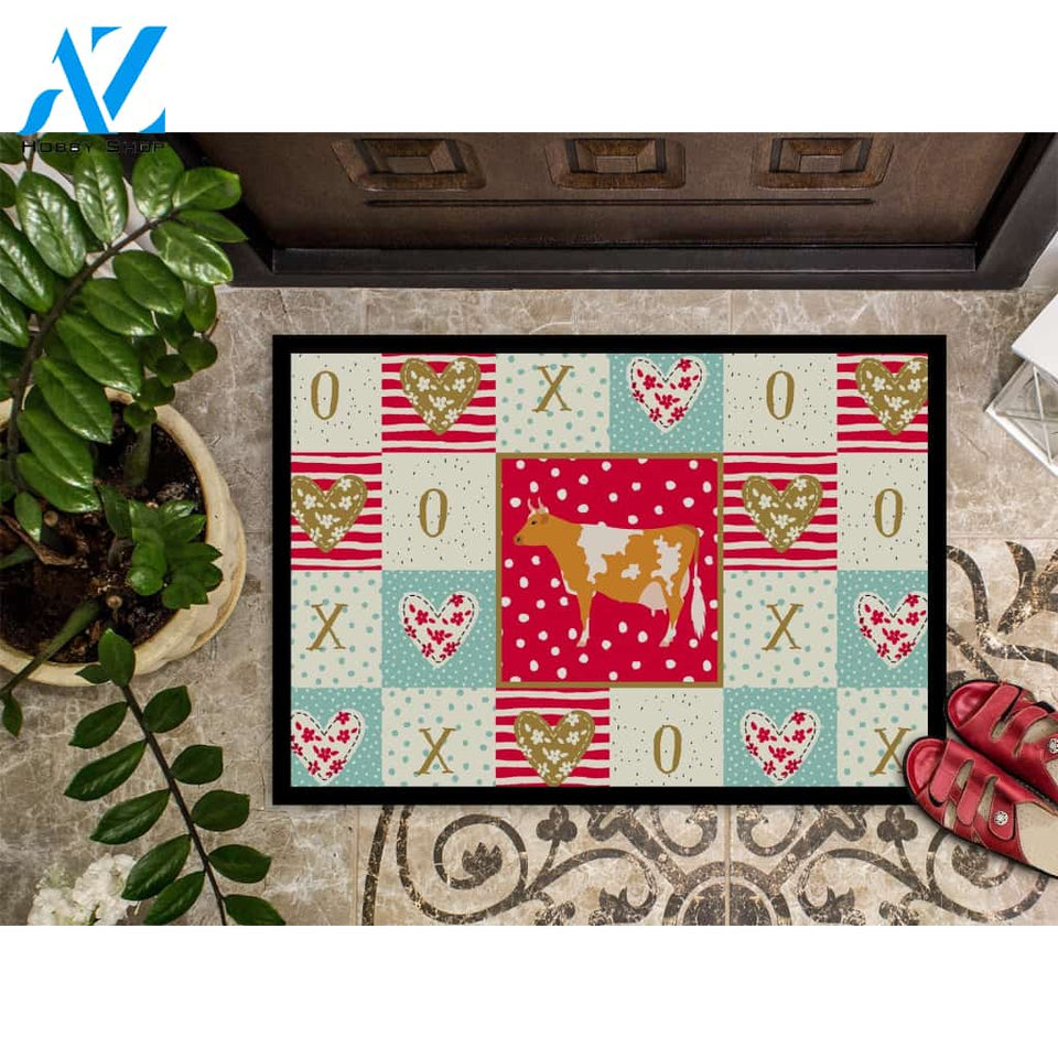 Guernsey Cow Doormat Welcome Mat Housewarming Gift Home Decor Funny Doormat Gift For Cow Lovers Gift For Farmer Gift For Family