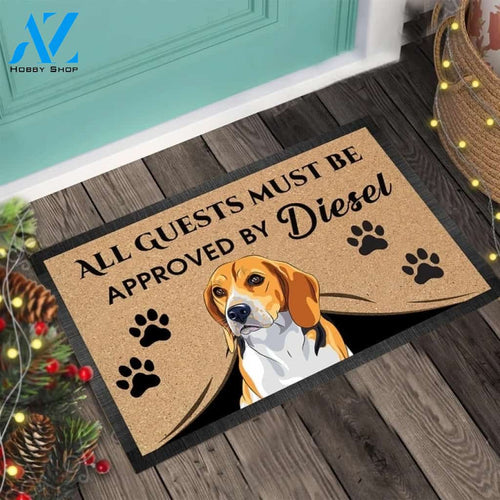Wozoro Doormat Personalized Guests Must Be Approved By Beagle