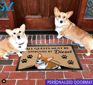 Wozoro Doormat Personalized Guests Must Be Approved By Corgi