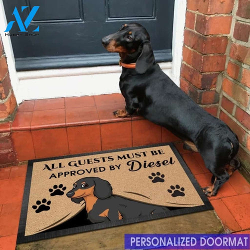 Wozoro Doormat Personalized Guests Must Be Approved By Dachshund