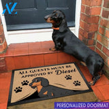 Wozoro Doormat Personalized Guests Must Be Approved By Dachshund