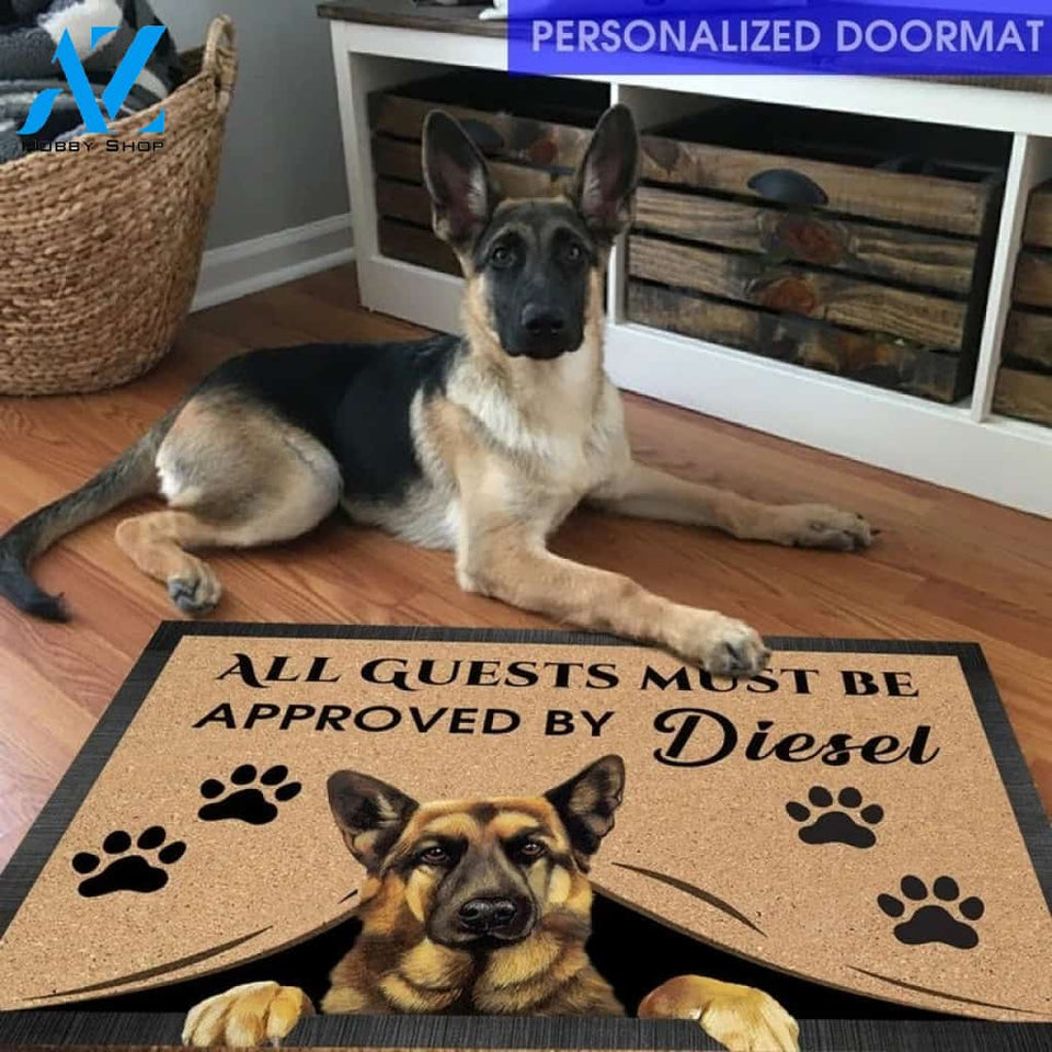 Wozoro Doormat Personalized Guests Must Be Approved By German Shepherd