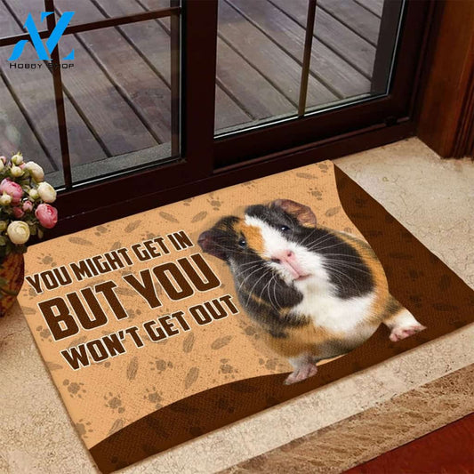 Guinea Pig You Won't Get Out Doormat