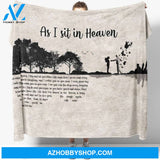 Guitar Blanket, As I Sit In Heaven Butterfly Guitar Memorial Blanket Gift For Friend Family 