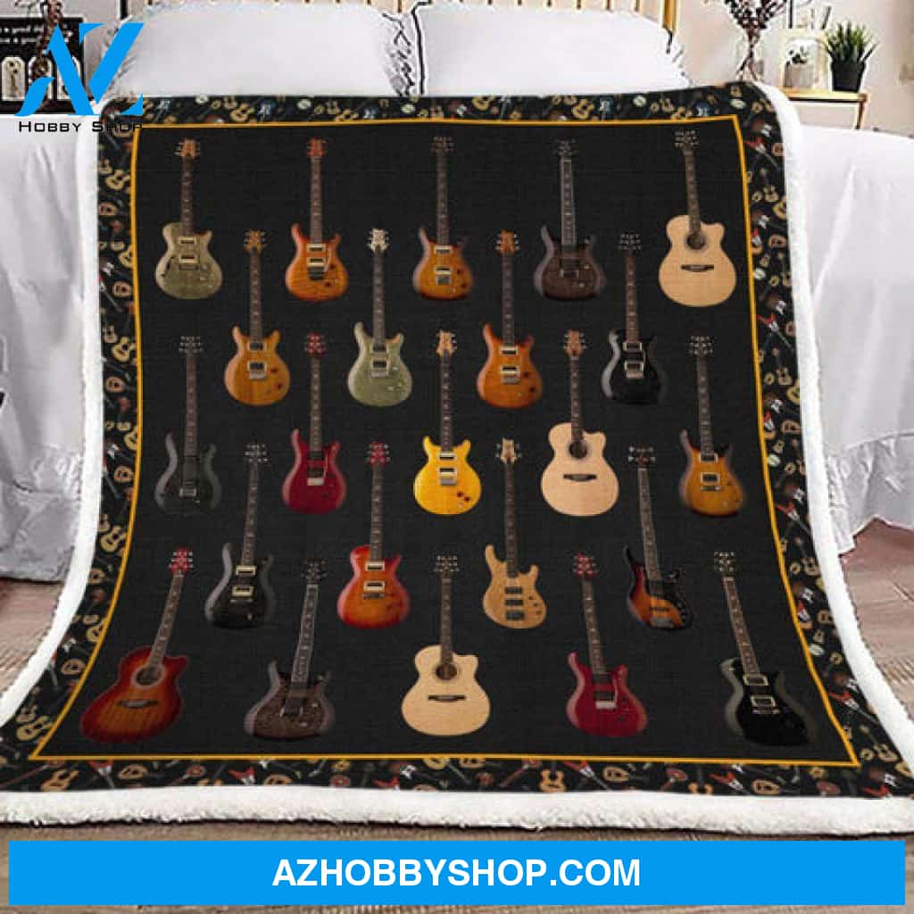Guitar Blanket, Gift For Guitar Player, Guitar Lover