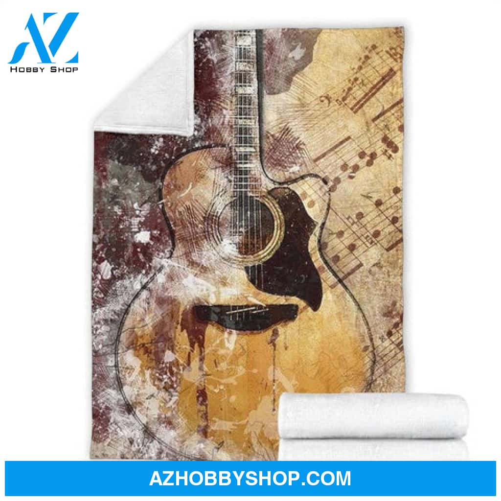 Guitar Blanket Guitar Throw Blanket Guitar Fleece Blanket Guitar Adult Blanket Guitar Kid Blanket 1