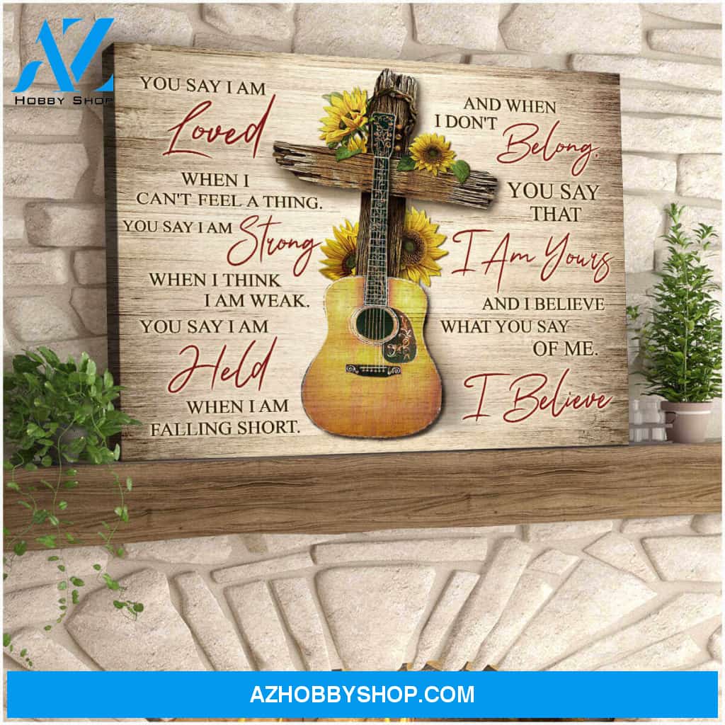 Guitar Canvas You Say Wall Art Decor