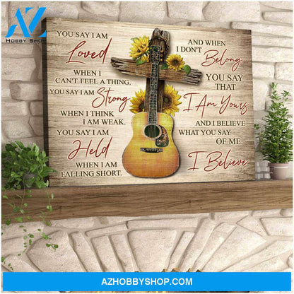Guitar Canvas You Say Wall Art Decor