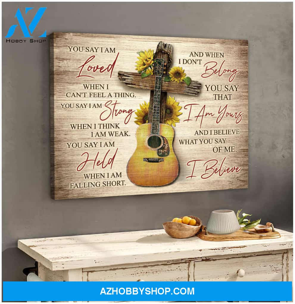 Guitar Canvas You Say Wall Art Decor