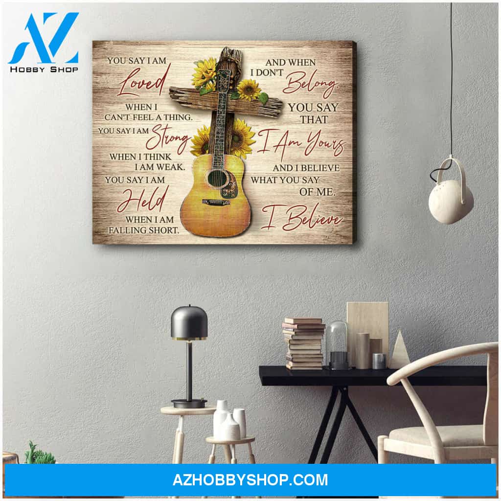 Guitar Canvas You Say Wall Art Decor