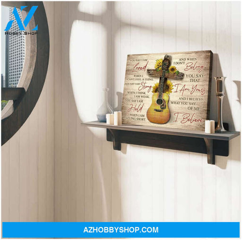 Guitar Canvas You Say Wall Art Decor