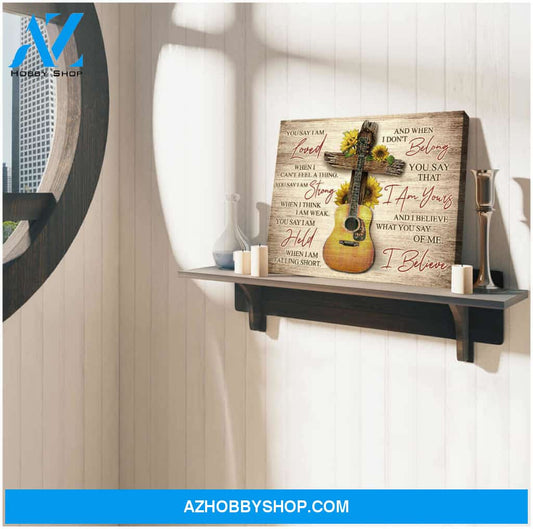 Guitar Canvas You Say Wall Art Decor