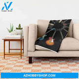 Guitar Circle Fleece Blanket Gift For People Home Decor Bedding Couch Sofa Soft And Comfy Cozy