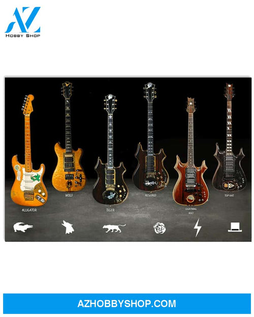 Guitar Collection Poster Wall Decor