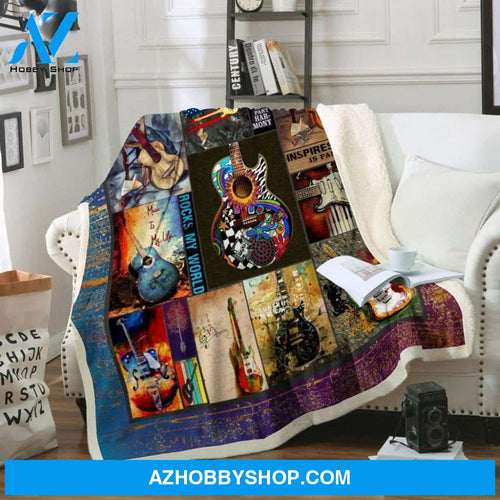 Guitar Fleece Blanket Guitar Lover 3