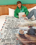 Guitar Lake To My Son Never Forget That I Love You Letter Blanket Gift For Son From Dad Birthday Gift Home Decor Bedding Couch Sofa Soft and Comfy Cozy