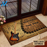 Guitar Old Couple Live Here Custom Doormat