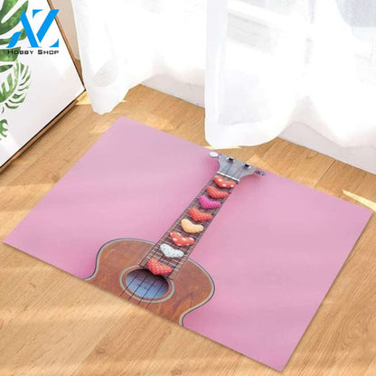 Guitar Pink Durable Inside Door Mat For Entryway Doormat Funny Welcome Mat Housewarming Gift Home Decor Funny Doormat Gift For Friend