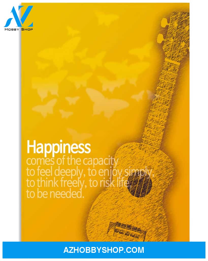 Guitar Poster Happiness Ukulele Wall Decor