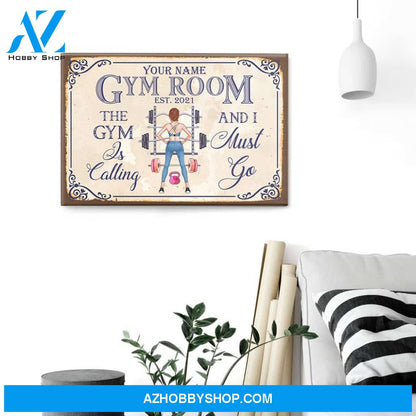 Gym Room - Personalized Poster/Canvas - Gift For Fitness Lovers