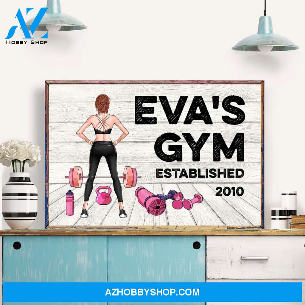 Gym Room Sign, Fitness Custom Poster/Canvas, Gift For Fitness Lovers
