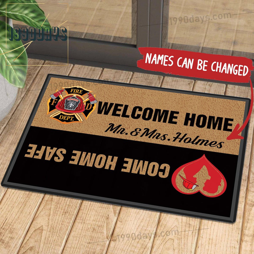 Customized Firefighter Welcome Doormat | Colorful | Size 8x27'' 24x36''