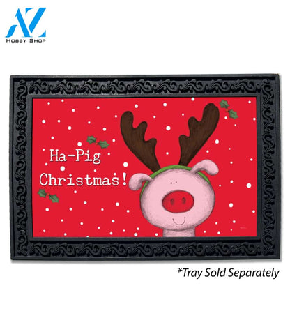Ha-Pig Christmas Doormat - 18" x 30"