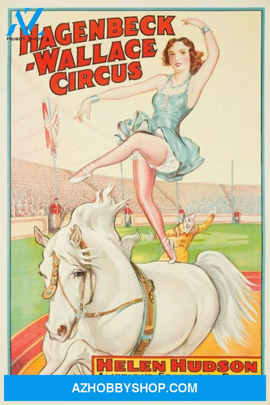 Hagenbeck - Wallace - Helen Hudson Usa C. 1934 - Vintage Poster