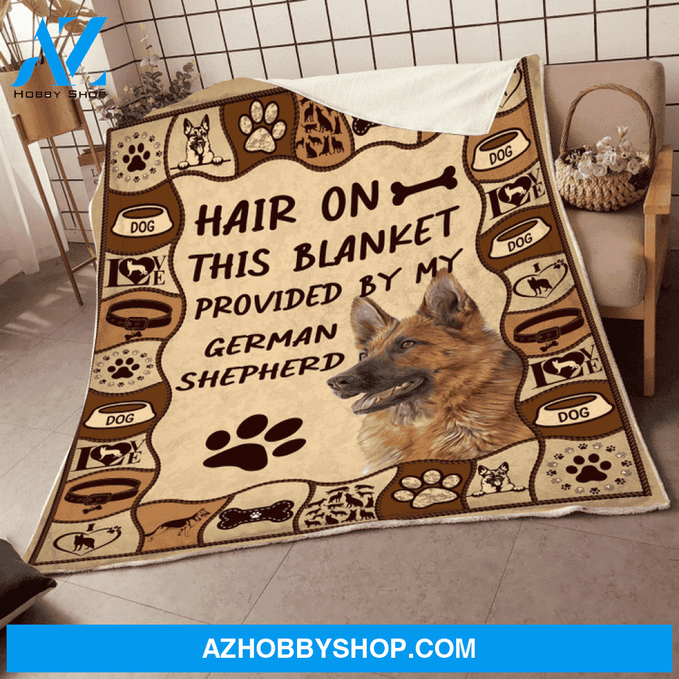 Hair On This Blanket Provided By My German Shepherd Funny Blanket Gift for Dog Lovers Birthday Gift Home Decor Bedding Couch Sofa Soft and Comfy Cozy