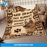 Hair On This Blanket Provided By My German Shepherd Funny Blanket Gift for Dog Lovers Birthday Gift Home Decor Bedding Couch Sofa Soft and Comfy Cozy