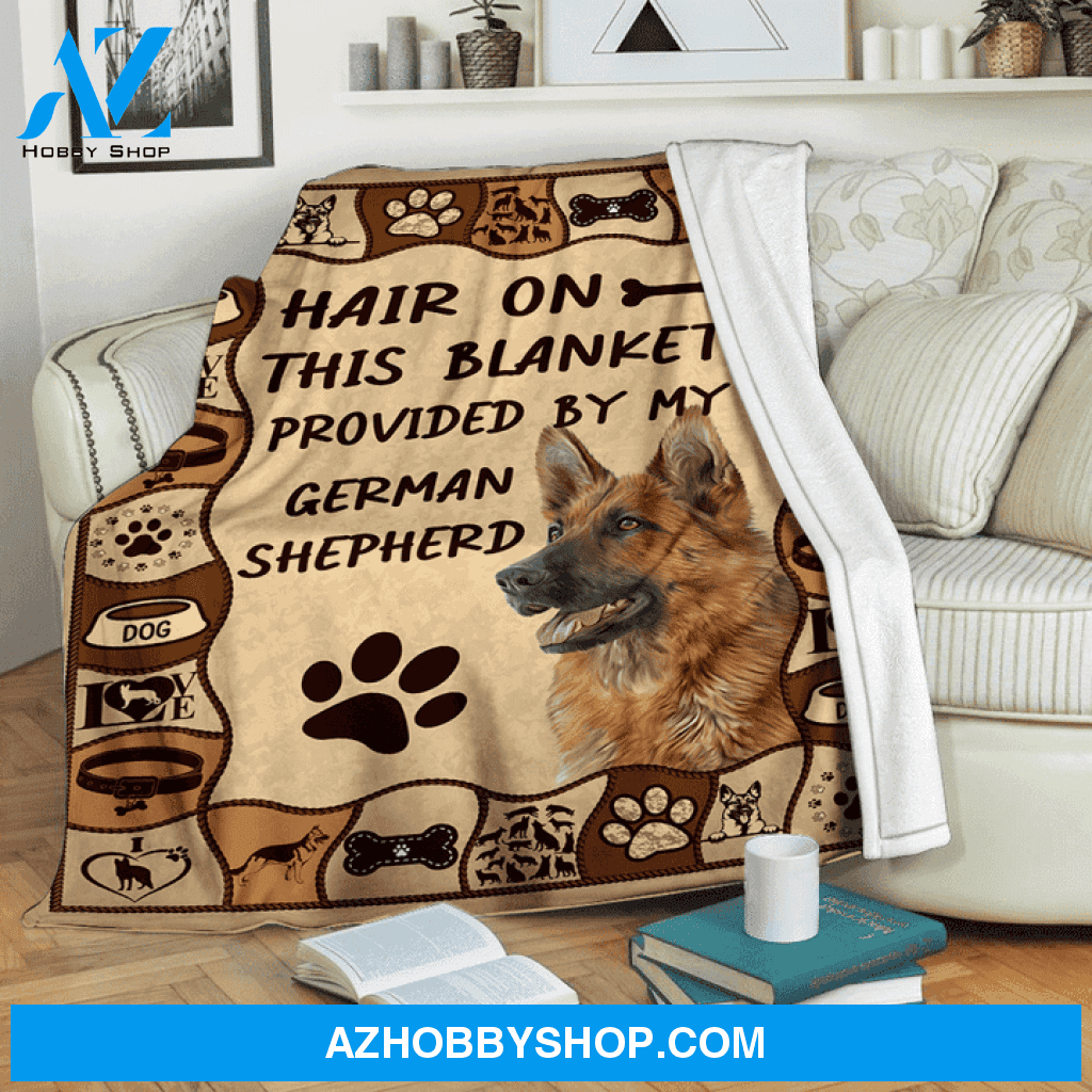 Hair On This Blanket Provided By My German Shepherd Funny Blanket Gift for Dog Lovers Birthday Gift Home Decor Bedding Couch Sofa Soft and Comfy Cozy