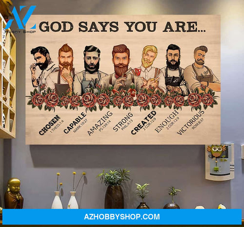 Hair Stylist God Say You Are Wall Art Canvas Prints Unique Gifts