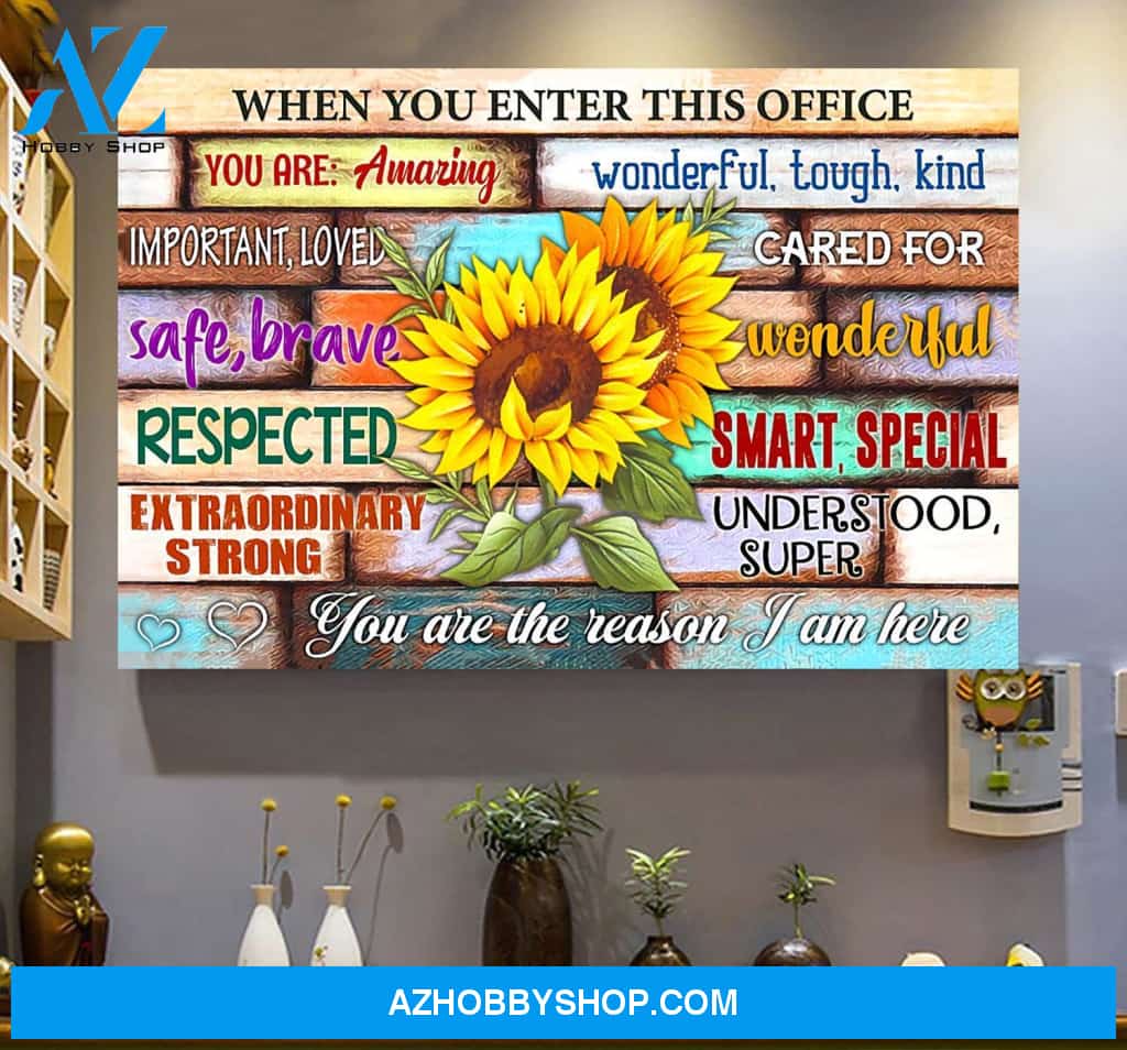 Hair Stylist Sunflower Welcome Wall Art Canvas Prints