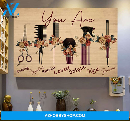 Hair Stylist Tools Proud My Job Wall Art Canvas Prints