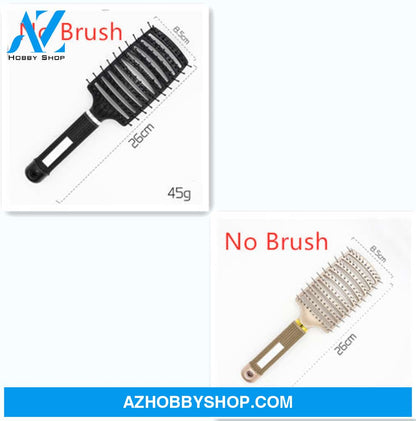 Hairbrush Anti Klit Brushy Haarborstel Women Detangler Hair Brush Bristle Nylon Scalp Massage Teaser