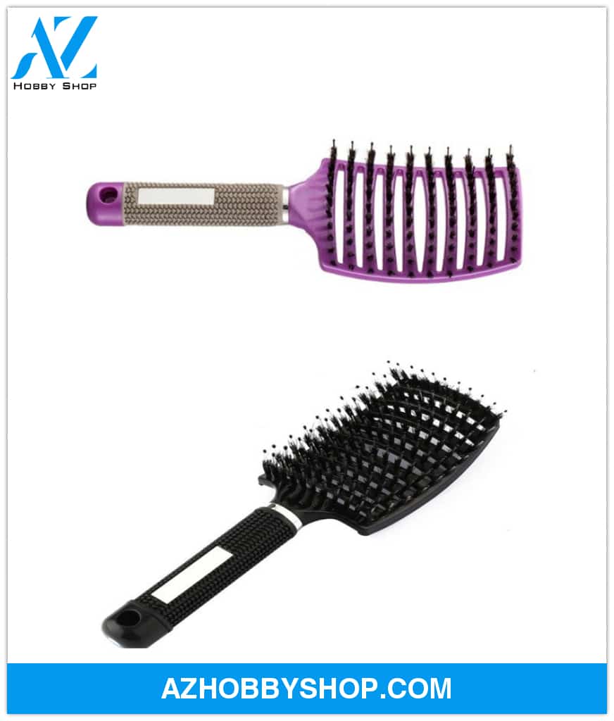 Hairbrush Anti Klit Brushy Haarborstel Women Detangler Hair Brush Bristle Nylon Scalp Massage Teaser